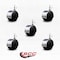 Service Caster 2'' Floor Safe Chrome Hooded Twin Wheel Caster 1/4 Threaded Stem, 5PK SCC-TS02S50D-NYU-BC-142058-5 - alternate 4